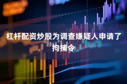 杠杆配资炒股为调查嫌疑人申请了拘捕令