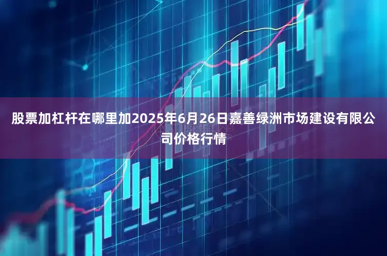 股票加杠杆在哪里加2025年6月26日嘉善绿洲市场建设有限公司价格行情
